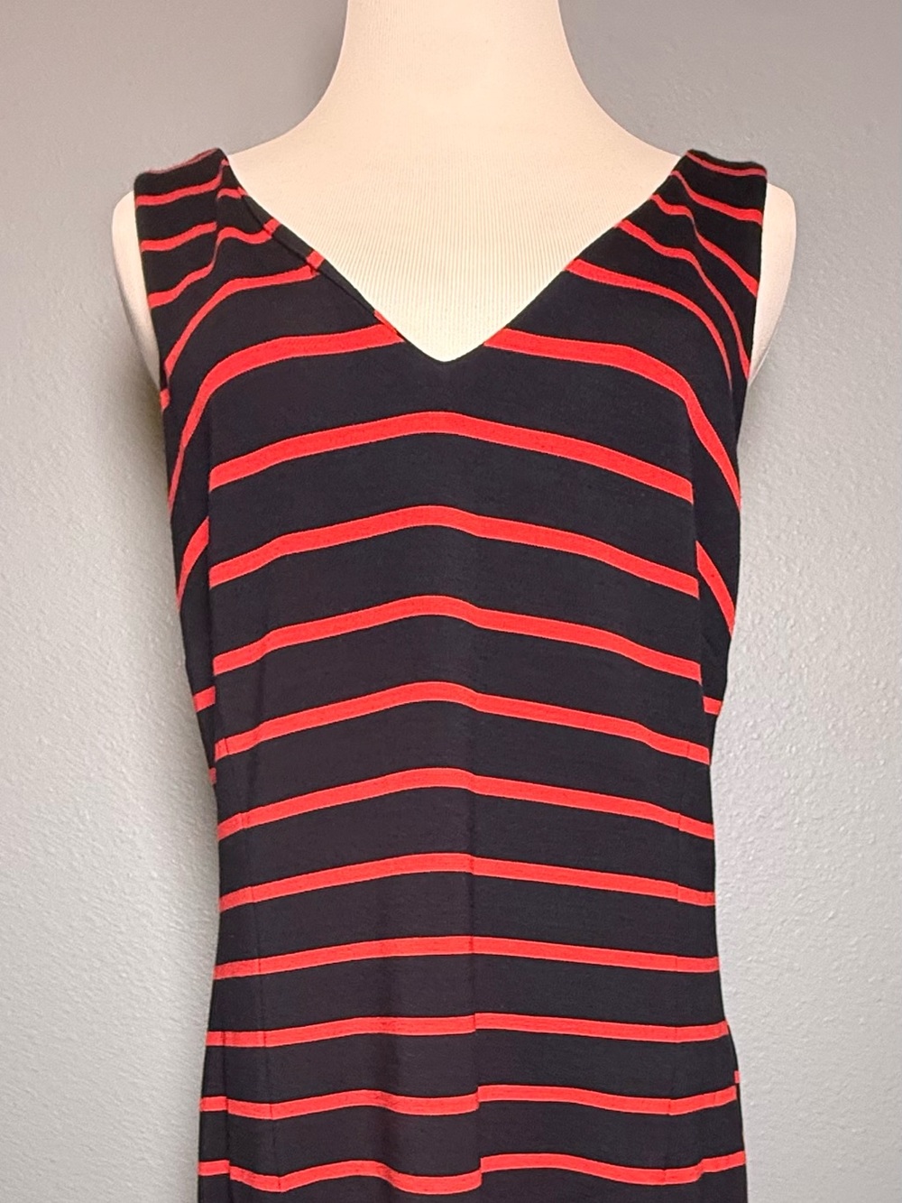 Banana Republic Navy Dress with Red Stripes